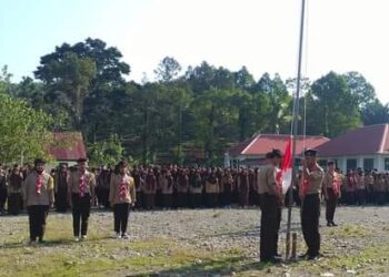 Gudep Pangkalan UPTD SMAN1 Karossa Gelar Upacara Peringati Hari Sumpah Pemuda