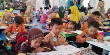 Peringati Hari Sumpah Pemuda, Kwarran Rengat Barat Gelar Lomba Mewarnai Pramuka Prasiaga