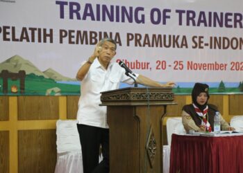 Sekjen Kwarnas Sampaikan Kebijakan Kwarnas Tentang Manajemen Diklat di ToT Pelatih Pembina Pramuka