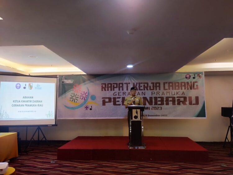 Ketua Kwarda Riau Buka Rakercab Gerakan Pramuka Pekanbaru