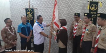 Kwarda Lampung Lepas Kontingen Sako SIT Ikuti Perkemahan Internasional di Selangor, Malaysia