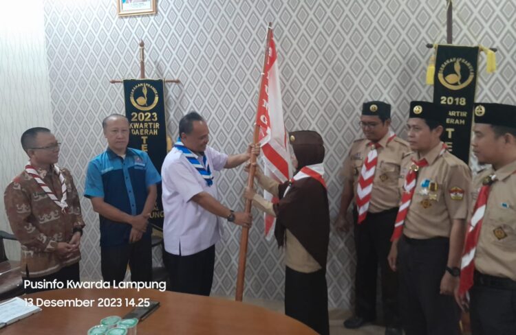 Kwarda Lampung Lepas Kontingen Sako SIT Ikuti Perkemahan Internasional di Selangor, Malaysia