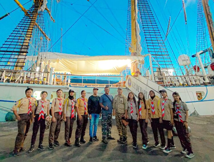 Saka Bahari Lantamal VIII Turut Meriahkan Pameran Open Ship di Pelabuhan Satrol TNI-AL