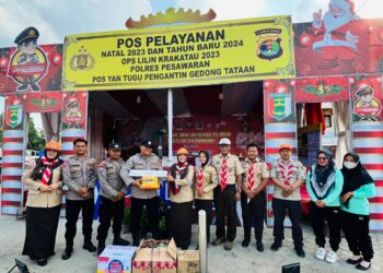 Kwarda Lampung Kunjungi Posko Nataru Pesawaran