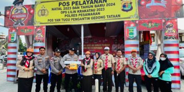 Kwarda Lampung Kunjungi Posko Nataru Pesawaran