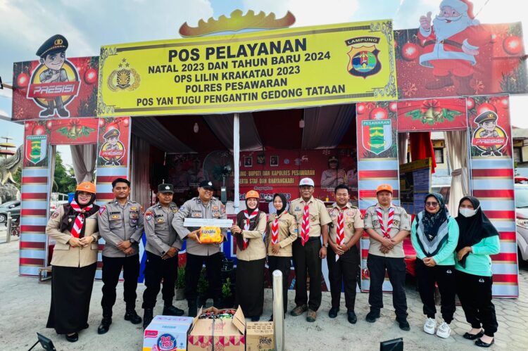 Kwarda Lampung Kunjungi Posko Nataru Pesawaran