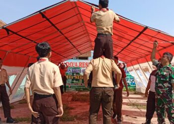 Pramuka Peduli Kwarcab Banyumas Gelar Kegiatan Karya Bakti Nataru