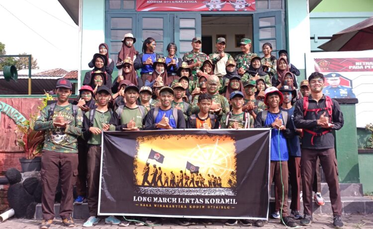 Saka Wira Kartika Kodim 0714 /Salatiga Gelar Longmarch Lintas Koramil
