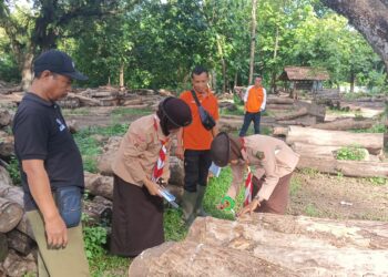 Anggota Saka Wanabakti Grobogan Dilatih Pengukuran Kayu