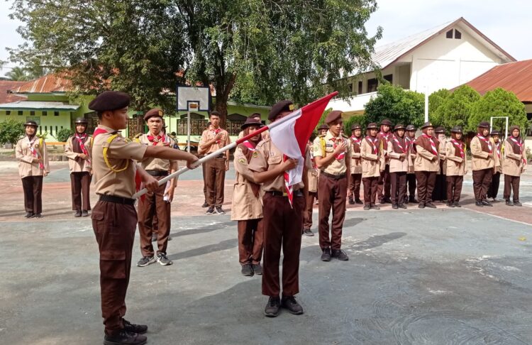 Gudep Pangkalan SMAN 1 Darul Imarah Gelar Pelantikan Bantara