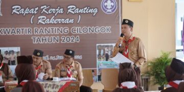 Awali tahun 2024, Kwarran Cilongok Laksanakan Rapat Kerja Ranting