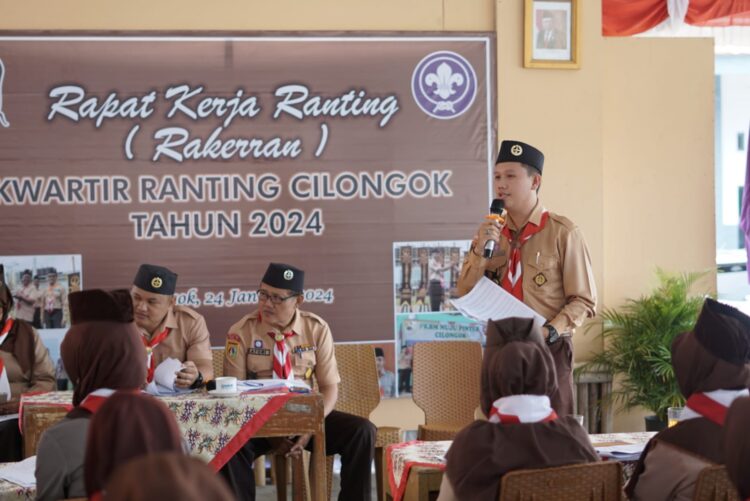 Awali tahun 2024, Kwarran Cilongok Laksanakan Rapat Kerja Ranting