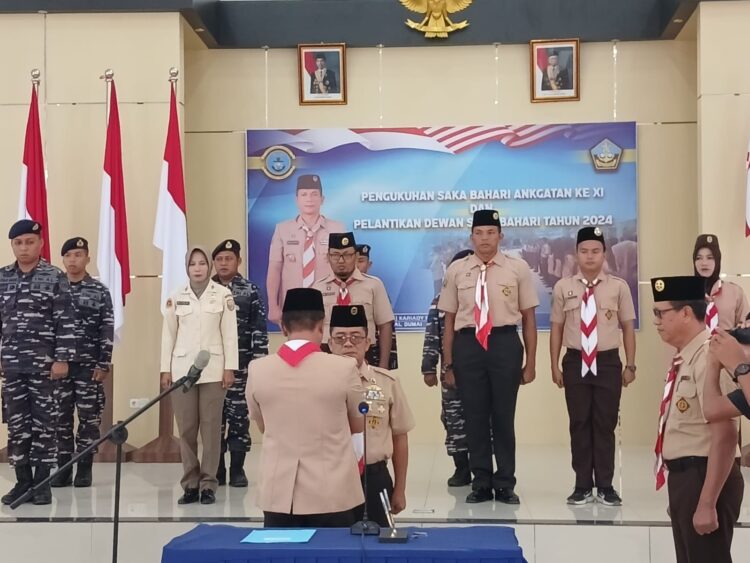 Danlanal Dumai Lantik Pimpinan Saka Bahari dan Dewan Saka Bahari