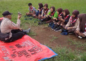 Kwarran Ciawi Gelar Pelatihan Peningkatan Kemampuan Bagi Anggota Pramuka Peduli