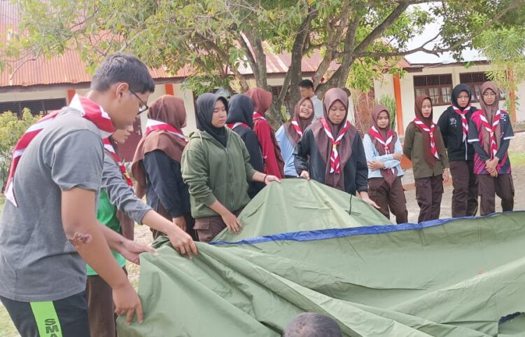 Gudep Pangkalan SMAN I Darul Imarah Siapkan Diri Ikuti Kemsama Aceh Besar