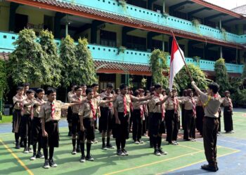 Gudep Pangkalan Hang Jebat SMP Negeri 48 Jakarta Gelar Acara Pelantikan Kenaikan Tingkat