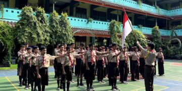 Gudep Pangkalan Hang Jebat SMP Negeri 48 Jakarta Gelar Acara Pelantikan Kenaikan Tingkat