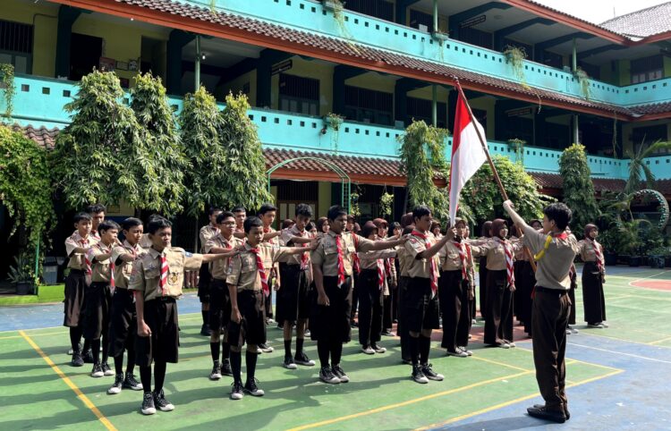 Gudep Pangkalan Hang Jebat SMP Negeri 48 Jakarta Gelar Acara Pelantikan Kenaikan Tingkat