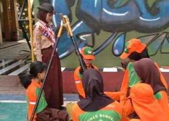Gudep SDN 01 Latihan Bersama Dengan Gudep SMPN I Megamendung