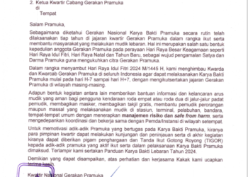 Kwarnas Himbau Kwarda dan Kwarcab Untuk Gelar Karya Bakti Lebaran 1445 H