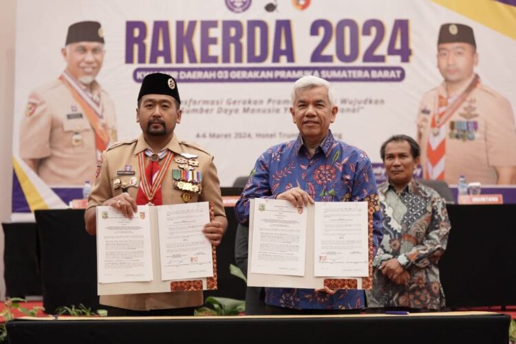 Kwarda Sumbar Lakukan MoU Masuk Perguruan Tinggi Lewat Jalur Prestasi Pramuka
