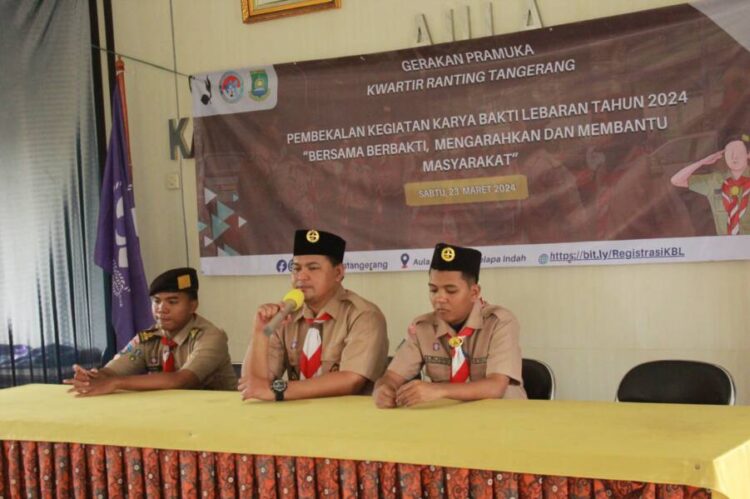 Kwarran Tangerang Selenggarakan Pembekalan Bagi Petugas Karya Bakti Pramuka Idul Fitri 2024