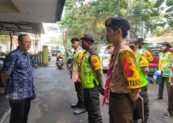 Saka Bhayangkara Kwarcab Kota Bekasi Ikut Serta Giat OPS Ketupat Jaya 2024